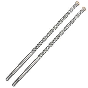 2-Pack SDS Plus Masonry Drill Bits 9/16 Inch x 12 Inch Long Rotary Hammer Drill Bits Carbide Tipped for Concrete Brick Cement Stone Block.