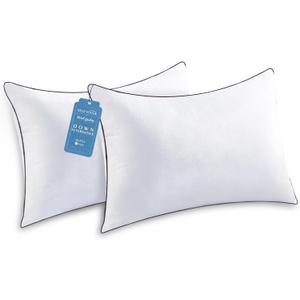 JOLLYVOGUE Pillows Queen Size Set of 2 for Sleeping, Soft and Supportive Bed Pillow with Down Alternative Filling for Side and Back Sleepers, Hotel Collection, 30x20 Inches (01 - Classic Design)
