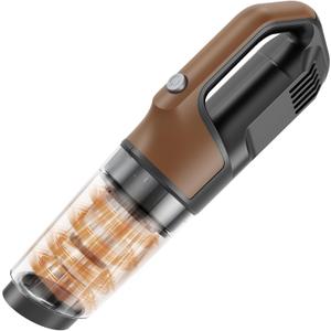 Handheld Vacuum Cleaner Cordless Car Vacuum Cleaner 10KPa 20 Mins Runtime Powerful Car Vacuum Lightweight Portable Hand Held Vacuum(Brown)