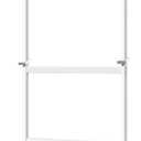 Flash Furniture HERCULES Series 64.25"W x 64.75"H Reversible Mobile Cork Bulletin Board and White Board with Pen Tray