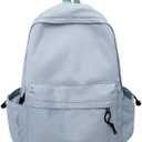 Cute Backpack Basic Office Laptop Travel Lightweight Small Preppy (Baby Blue), Medium