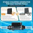 Salt Water Pool Chlorinator System – Smart Saltwater Chlorine Generator with Titanium Cell, FCC & ETL Certified, Wi-Fi & App Control, Digital Panel, Self-Cleaning, for Pools up to 40,000 Gallons
