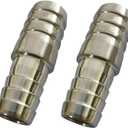 Stainless Steel Hose Barb Fitting Reducing Union 1" Barbed x 5/8" Barbed Reducer Splicer Mender Adapter Coupler, 2" Length (Pack of 2)
