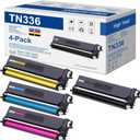 TN336 Toner Cartridge High Yield Compatible Replacement for Brother TN-336 TN331 for Use with Brother HL-L8350CDW HL-4150CDN MFC-L8850CDW Printer (1BK,1C,1M,1Y, 4 Pack)
