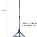 Household Essentials 5009-1 Collapsible Portable Indoor Tripod Clothes Drying Rack for Hanging Laundry | Silver and Blue Medium, 64.5" H x 26" Diameter