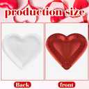 Zuazaor 60 Pieces 10.1 Inches Red Heart Shaped Paper Plates Disposable Girls Party Plate Pentagram Dinnerware Plates for Valentine Day Wedding Birthday and Christmas Party Supplies(red heart), large