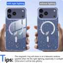 BENTOBEN Magnetic for iPhone 17 Pro Max Case, Clear Crystal Glitter Bling 17 Pro Max Phone Case [Compatible with MagSafe], Shockproof Sparkly Cute Women Girl Cover for iPhone 17 Pro Max, Deep Blue