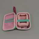 JCHPINE Silicone Cover and Hard Travel Case for JBL Go 4 Ultra Portable Bluetooth Speaker, Accessories for JBL Go 4 Pro Sound Bluetooth Speaker Stand Up Holder (Pink Case)