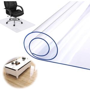 Office Chair Mat, Carpet Protector Chair Mat, 0.06" Desk Mat, PVC Vinyl Floor Mat, Floor Protector, Table Protector, Table Cover, Waterproof Transparent Pad for Entrance Hall Bedroom (Color : Frosted (12x12in)