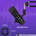 InnoGear Microphone Stand Mic Boom Arm for Blue Yeti HyperX QuadCast S SoloCast Snowball Fifine K669B and other Mic, with Shock Mount Windscreen Pop Filter Mic Clip Holder Cable Ties, Large
