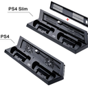 Insten PS4 and PS4 Slim Vertical Stand Cooling Fan Dual Charging Station for PS4 and PS4 Slim Controllers, Multidimensional Equipment for Dualshock4 +Dual Charging Ports