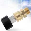 Tool Daily Pressure Washer Adapter Set, Quick Connect Kit, Metric M22 15mm Female to M22 Male Fitting, 5000 PSI, 4 Pcs