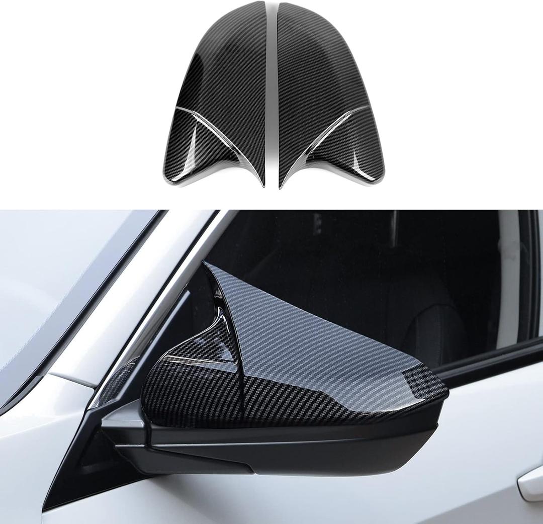 Car Rearview Mirror Guard Cover Decals for Honda Civic 2016 2017 2018 2019 2020 2021 10th Gen Accessories ABS Carbon Fiber Exterior Stickers