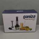 Ganiza Immersion Blender Handheld Corded 8 in 1 Hand Blender Max 1000W 16 Speed Mode Stick Emulsifier with 800ml Mixing Beaker, 600ml Chopper, Whisk, Frother, Potato Masher and Portable Bottle