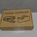 Green Office Supplies, UPIHO Teal Desk Accessories, Stapler and Tape Dispenser Set for Women with Stapler, Tape Dispenser, Staple Remover, Staples, Clips, Scissor and Tabs for Students, Office Clerks