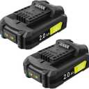 SnapFresh 20V 2.0Ah Battery, 2-Pack(Not Compatible with Other Brands), Battery Support Fast Charging(BBT-DC20A)