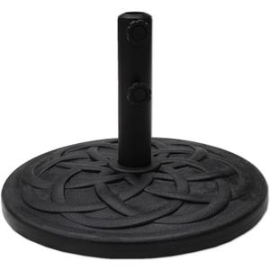 C-Hopetree 26 lb Heavy Duty Round Base Stand Weight for Outdoor Patio Market Table Umbrella, Black
