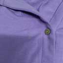 ORANDESIGNE Women's Button Down T Shirts 3/4 Sleeve V Neck Tops Casual Summer Ladies Tees (Purple) XXL