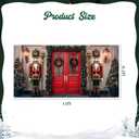 Christmas Garage Door Decorations Outdoor, Large Xmas Nutcracker Soldiers Welcome Scene Christmas Garage Door Cover, 6.5 x 13 Ft Rustic Vintage Garage Buddy Christmas for Home Wall Patio Yard Outside