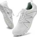 WateLves Barefoot Water Shoes Women Men Breathable Wide Width Toe Box Beach Walking Shoes Comfortable Slip On Minimalist Sneakers for Travel Hiking (White)