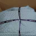 Cmfshape Oversize King Bedspread 120"x120",3 Piece California King Quilt,Lightweight Blue Quilt Set for All Season,Modern Coin Pattern Bedding Set(1 Quilt,2 Pillowshams)
