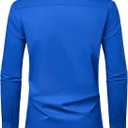 Alimens & Gentle Mens Dress Shirts Long Sleeve Stretch Wrinkle Free Business Casual Button Down Shirt (Blue, M)