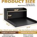 Royxen Washer Dryer Countertop with Shelf,2-Tier Laundry Countertop for Single Washer and Dryer,Soild Wood Core Washer Dryer Topper for Laundry Room Organization (Black)