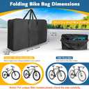 Bike Travel Bag,Heavy Duty 840D Transport Bicycle Storage Carry Bag with Strong Webbing,Portable Folding Cycling and Bicycle Bags Bike Suitcase Waterproof for Airplane Shipping