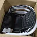 Flash Furniture Lila Modern Rattan Indoor/Outdoor Stackable Dining Chairs, Stacking Rattan Bistro Chairs for Patio or Restaurant, Set of 4, Black