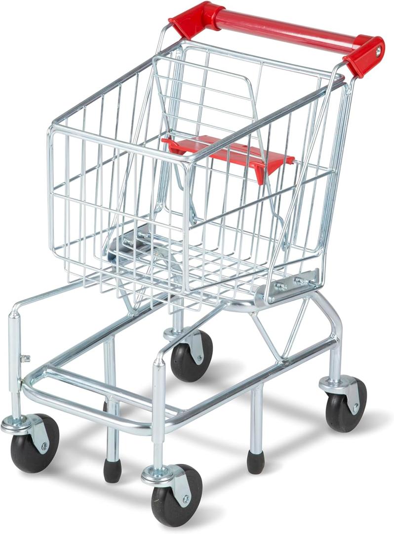 Melissa & Doug Toy Shopping Cart With Sturdy Metal Frame