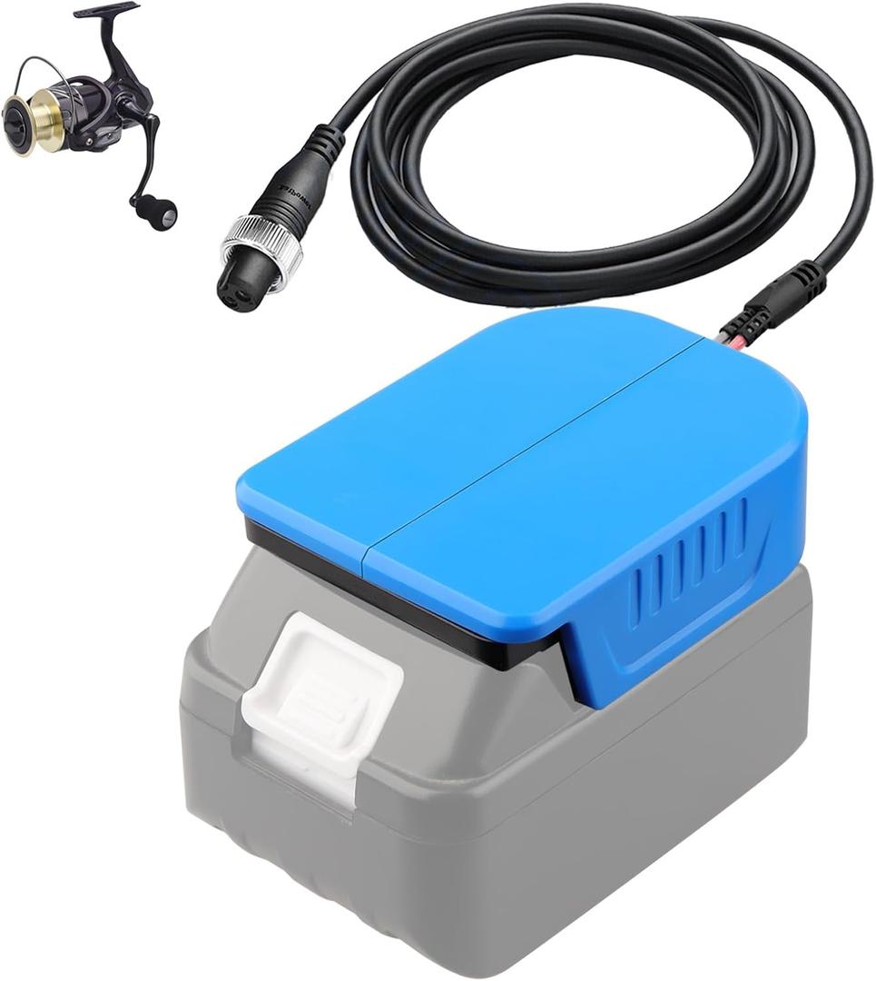Fishing Reel Battery Adapter for Makita 18V Battery Work for Daiwa/for Shimano 14.4V Tanacom 750 500 300 Seaborg 500MJ Electric Fishing Reel, BM2000 BM2000II BM2300C LB3100C LB3100N,Under 750MJ