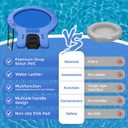 FBSPORT 8FT Inflatable Water Hammock Round Floating Ring with Boat Ramp