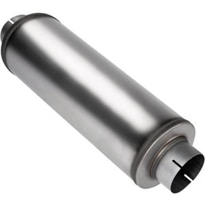 5'' Exhaust Muffler, 5'' inlet/outlet, Universal 30'' Overall Stainless Steel Straight Through Design, Resonator Muffler