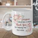 2 x Speech Therapist Mug, Everyone Deserves A Voice Thank Your For Helping Me Find Mine, SLP Mug, Speech Language Pathologist Mug, SLP Gift 11oz