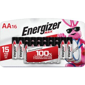 Energizer MAX AA Batteries (16 Pack), Double A Alkaline Batteries