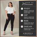 Angels Forever Young Women's Jeanie Lift Mid-Rise Straight Ankle Jeans (Blue) 6
