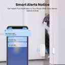 Smart WiFi Door Sensor: Wireless Window Sensor with App Notification Alert, Tuya Door Open Contact Sensor for Home Security, No Hub Required, Compatible with Alexa Google Assistant