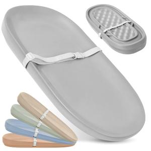 Jool Baby Waterproof Baby Changing Pad - Easy to Clean, Lightweight & Portable - Large Foam Cushion for Comfort (Gray)