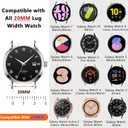 JR.DM Boho Beaded Handmade Braided Bracelet Band Women 20mm Compatible with Samsung Galaxy Watch 7/6/5/4/Active 2/4 Classic/6 Classic/5 Pro/FE 40mm 42mm 43mm 44mm 45mm 46mm 47mm (A3 Khaki Natural Stone (Only 20mm))