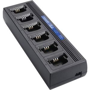 commountain Multi Unit Charger for Motorola Radios R2 CP200D CP200 CP200XLS PR400, Compatible with NNTN4851 NNTN4497 NNTN4970 Batteries and More, Six Gang Rapid Charger