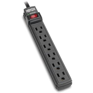 Tripp Lite 6 Outlet Surge Protector Power Strip, 6ft Cord, Black, $10,000 INSURANCE (TLP6B)