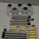 DenicMic Solar Lights Outdoor 10 Pack Waterproof 6000K Cold White LED Stainless Steel Stake Outside Lights for Yard Pathway Garden Driveway Walkway Landscape Path Lighting