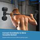 Dumbbell to Barbell Converter, Balency Dumbbell Barbell Converter Bar | Adjustable Weight Bar, Dumbbell Converter for Weightlifting(Straight and EZ Curl)