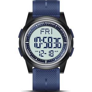 Beeasy Digital Watch for Men Women, 50M Waterproof, Ultra-Thin & Lightweight, 44mm Silicone Sports Watch with Alarm, Stopwatch, Countdown, Ideal for Gym, Running, School, Daily Wear