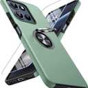 JAME for Motorola Moto G 2025/2026 Case, Moto G Play 2026 Case with Screen Protector, Dual Layer Military Grade Shockproof Cover with Ring Holder Stand Kickstand Protective Phone Cover, Alpine Green