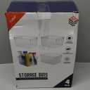 ClearSpace Clear Plastic Storage Bins  Pantry Organizers & Storage Containers, Cabinet Organizer - Home Organization Must Haves for Kitchen, Laundry Room, Office, Closet, Garage & Freezer (4 Pack)