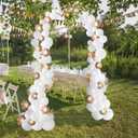 Garden Arch Trellis for Climbing Plants Outdoor - Height: 94.5", Length: 55", Sturdy Metal Garden Arbor with Rust-Proof Coating, Garden Arch for Wedding Decorations and Balloon Arch Stand