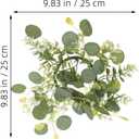 Cabilock 4Pcs Artificial Eucalyptus Candle Rings Wreaths for Pillar Candles Boho Wedding Table Centerpieces Spring Home Party Decor