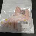 Pink Clothes Set 3-Piece Dress Set with Necklace and Bow Decor Accessories Clothes Only