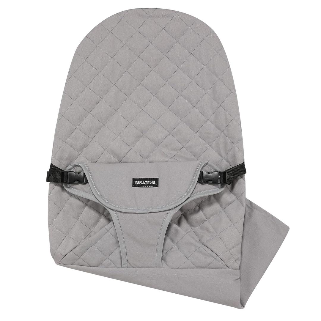 Fabric Seat for Bouncer - Cover for Baby Bjorn Bouncer Balance Soft & Bliss, 100% Cotton, Skin -Friendly, Machine Washable, Light Grey (Gray)